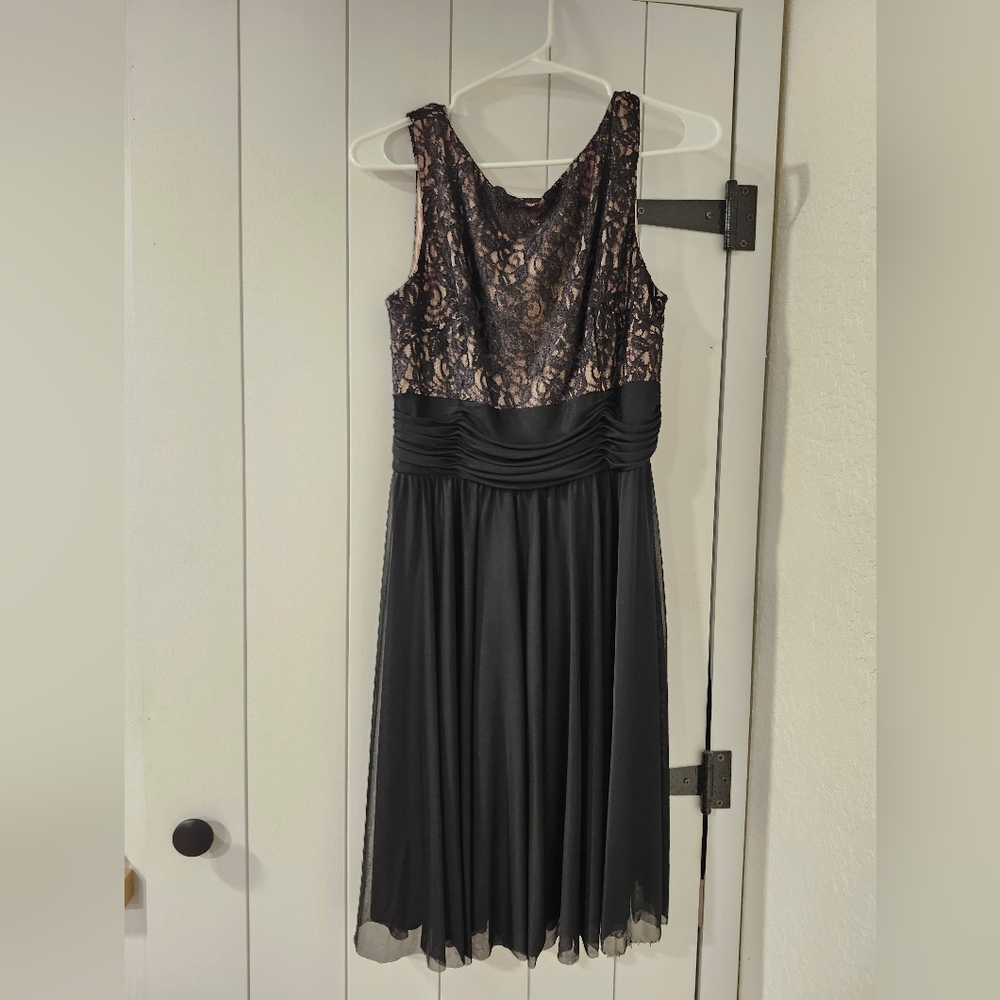 Black Form Knee Length Dress